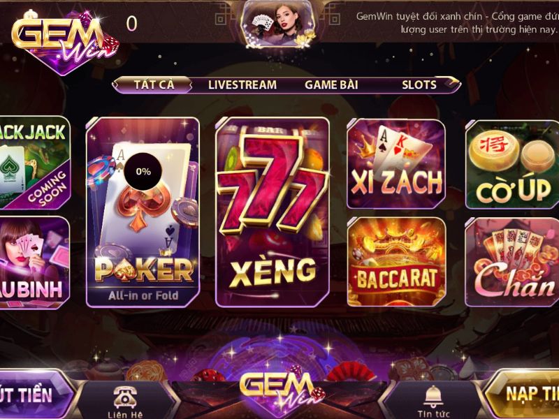 Baccarat là game bài cổ điển nổi tiếng ở Gemwin