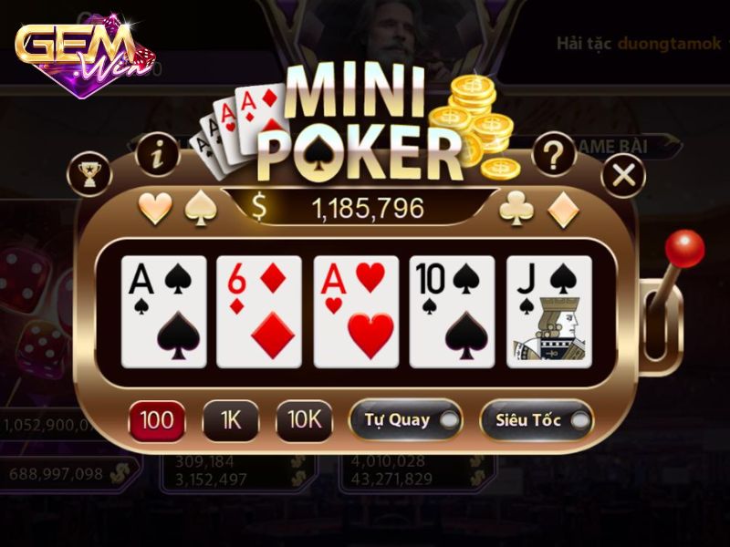 Gemwin đem đến các bàn chơi Poker chuyên nghiệp